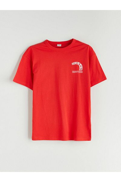 LC Waikiki Orange Crew Neck Boy's T-Shirt