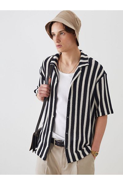 LC Waikiki Regular Fit Resort Collar Short Sleeve Men's Shirt