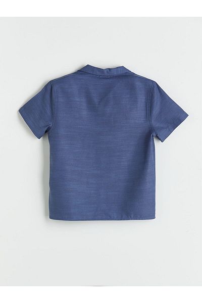 LC Waikiki Navy Blue Basic Cotton Boy's Shirt