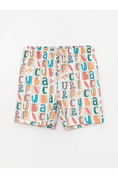 LC Waikiki Quick Dry Boys' Swim Shorts with Elastic Waist