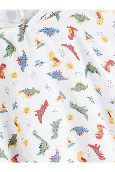 LC Waikiki Hooded Printed Girl's Muslin Towel