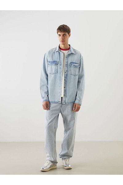 LC Waikiki Comfortable Fit Long Sleeve Men's Jean Shirt
