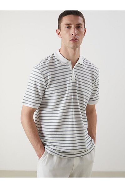 LC Waikiki Polo Neck Striped Men's T-Shirt