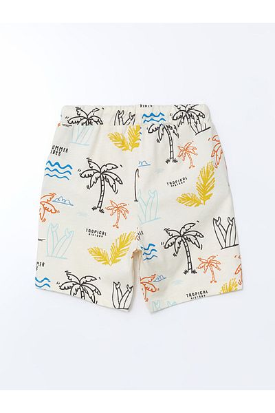 LC Waikiki Printed Boys' Shorts with Elastic Waist