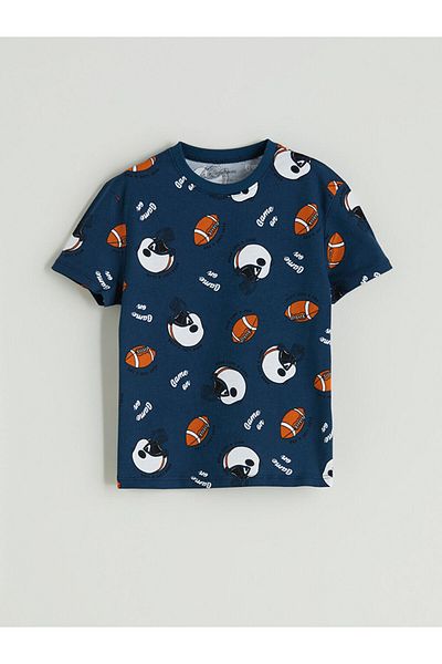 LC Waikiki Crew Neck Printed Boys' T-Shirt Pack of 2