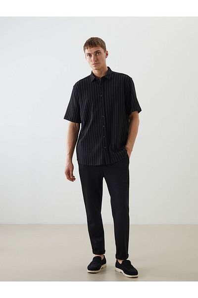 LC Waikiki Regular Fit Short Sleeve Striped Men's Shirt