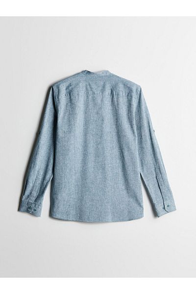 LC Waikiki Regular Fit Long Sleeve Linen Blended Men's Shirt