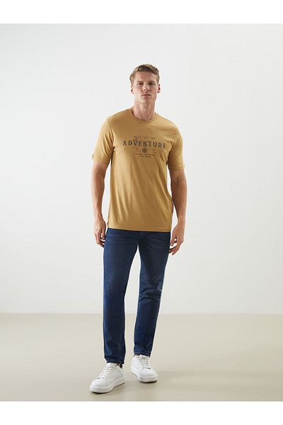 LC Waikiki New Season Crew Neck Printed Combed Cotton Men's T-Shirt - S5J108Z8