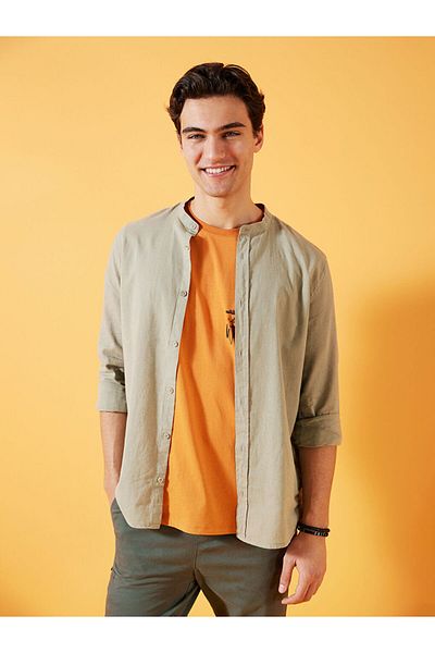 LC Waikiki Regular Fit Long Sleeve Poplin Men's Shirt