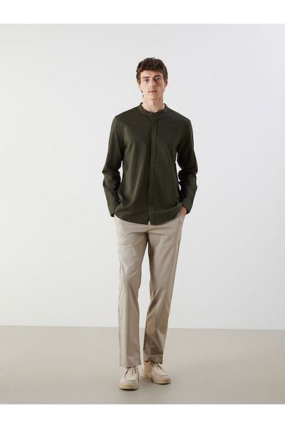 LC Waikiki Regular Fit Long Sleeve Linen Blended Men's Shirt