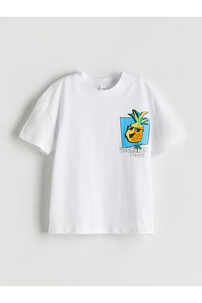 LC Waikiki Crew Neck Printed Boy's T-Shirt