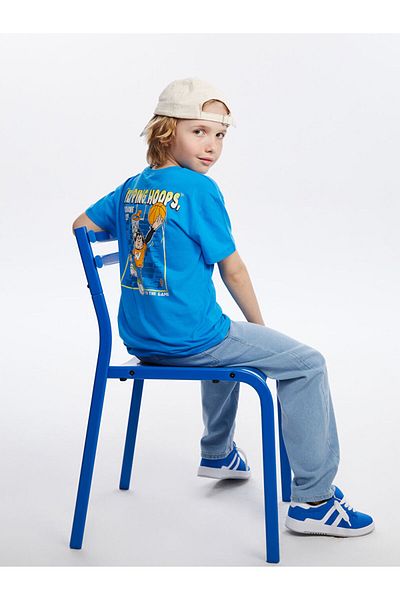LC Waikiki Tricou pentru băiat cu imprimeu cu gât crew de sezon nou - S5OJ26Z1