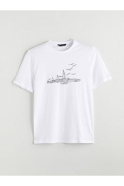 LC Waikiki Crew Neck Printed Combed Cotton Men's T-Shirt