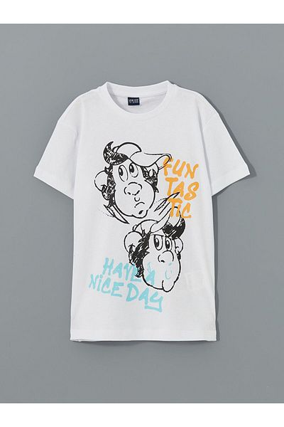LC Waikiki Lcw Crew Neck Printed Boys' T-Shirt