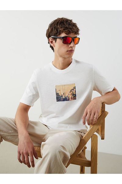LC Waikiki Ανδρικό Tisort με στάμπα Crew Neck New Season - S5IL88Z8