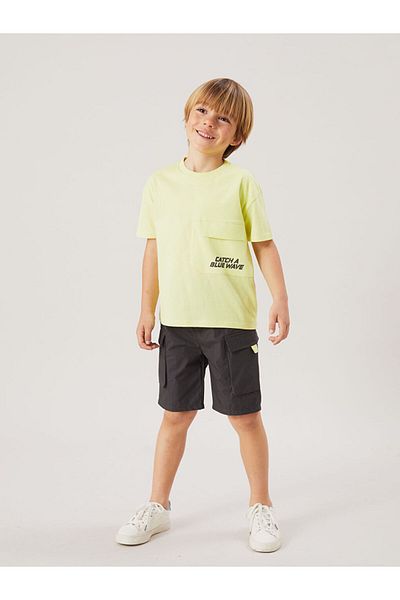 LC Waikiki Crew Neck Text Printed Boys' T-Shirt