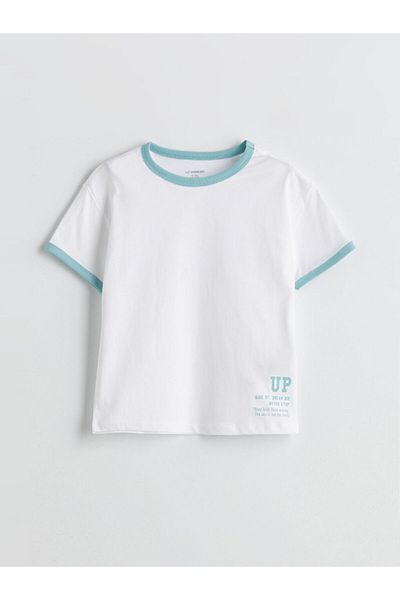 LC Waikiki Lcw Crew Neck Text Printed Boys' T-Shirt