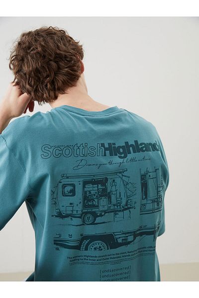 LC Waikiki Crew Neck Printed Combed Cotton Men's T-Shirt
