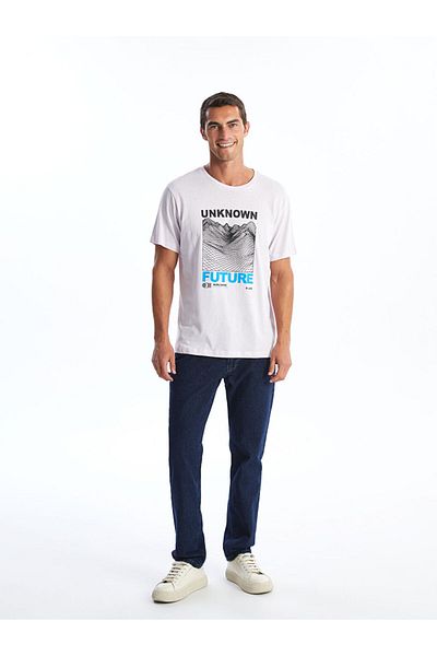 LC Waikiki Crew Neck Short Sleeve Printed Combed Cotton Men's T-Shirt