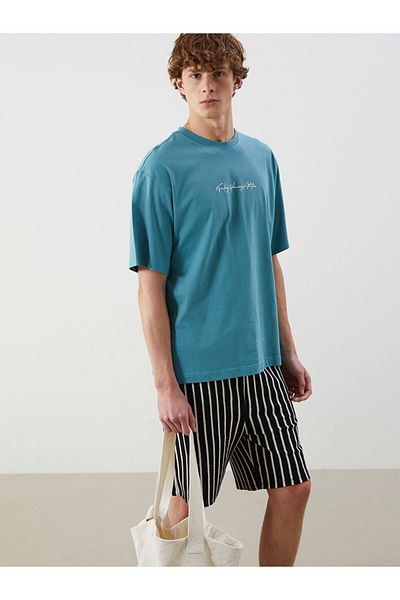 LC Waikiki Crew Neck Printed Combed Cotton Men's T-Shirt