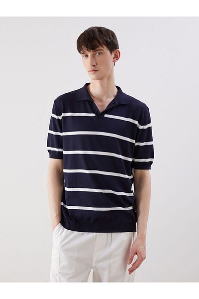 LC Waikiki Polo Neck Short Sleeve Men's Knitwear Sweater