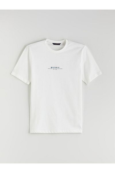LC Waikiki Crew Neck Printed Combed Cotton Men's T-Shirt