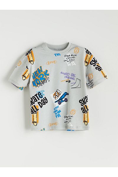 LC Waikiki New Season Crew Neck Printed Boys' T-Shirt - S5Ia52Z1