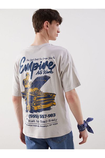 LC Waikiki Crew Neck Printed Combed Cotton Men's T-Shirt