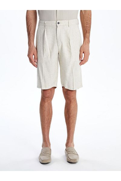 LC Waikiki Comfortable Fit Linen Blended Men's Shorts