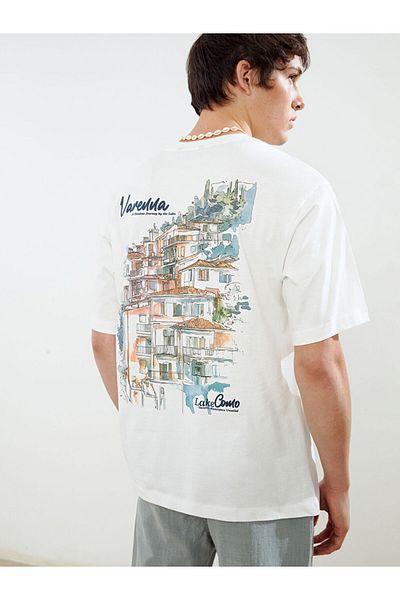 LC Waikiki New Season Crew Neck Printed Combed Cotton Men's T-Shirt - S5Im10Z8