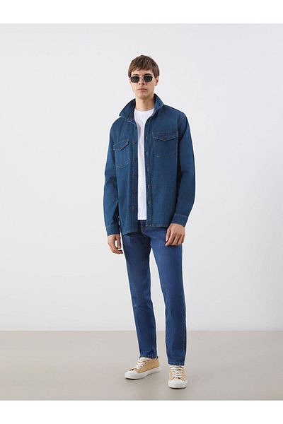 LC Waikiki Regular Fit Long Sleeve Men's Jean Shirt