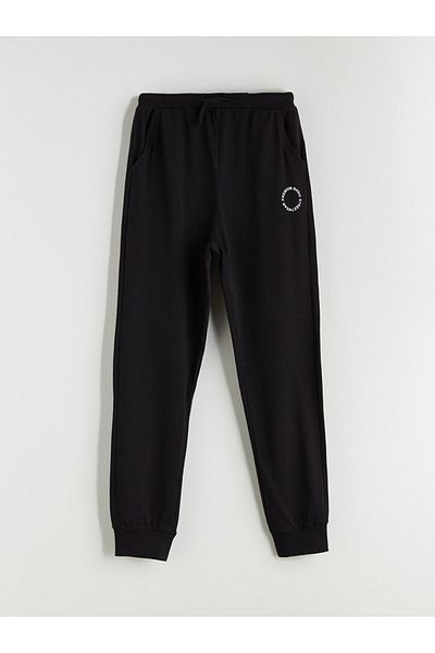 LC Waikiki Black Elastic Waist Boys Jogger Sweatpants