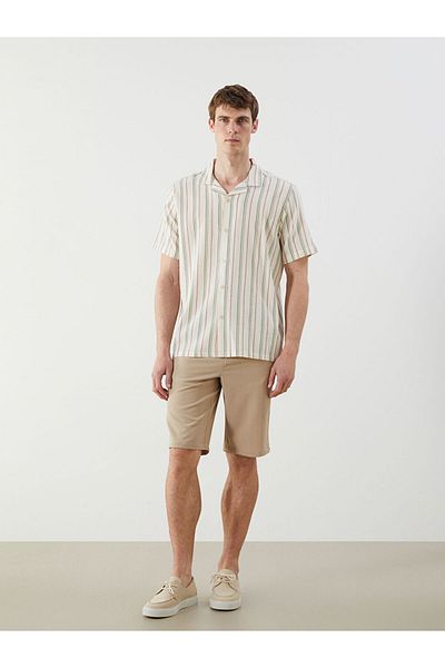 LC Waikiki Regular Fit Short Sleeve Striped Men's Shirt
