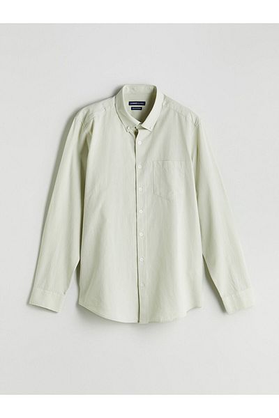 LC Waikiki Regular Fit Long Sleeve Poplin Men's Shirt