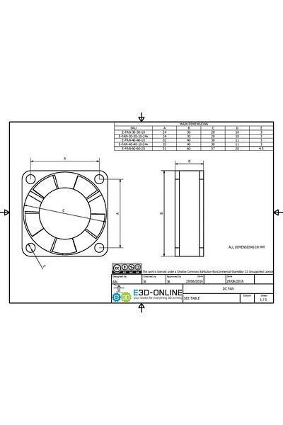 ROBOFUN 12v DC Fan - 30x30x10mm