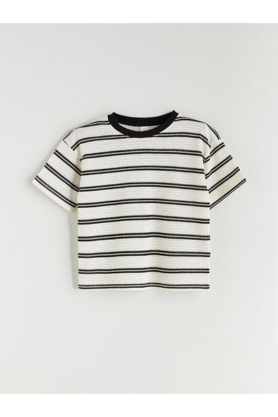 LC Waikiki Striped Boys' T-Shirt and Shorts 2-Piece