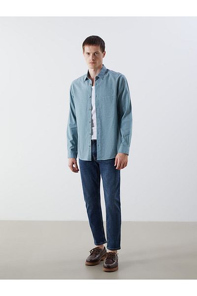 LC Waikiki Regular Fit Long Sleeve Men's Jean Shirt