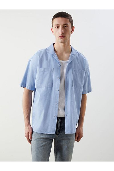 LC Waikiki Comfortable Fit Short Sleeve Men's Jean Shirt