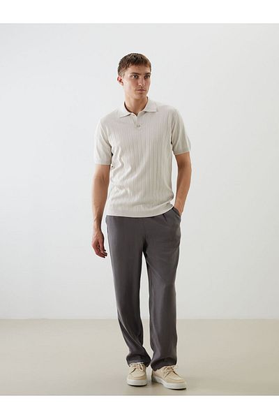 LC Waikiki Polo Neck Short Sleeve Men's Knitwear Sweater