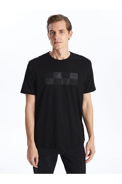 LC Waikiki Crew Neck Printed Combed Cotton Men's T-Shirt