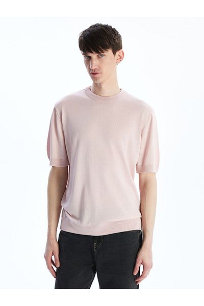 LC Waikiki Crew Neck Short Sleeve Men's Knitwear Sweater