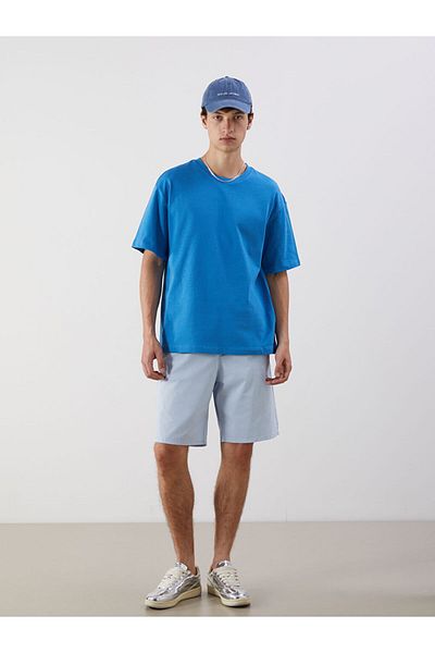 LC Waikiki Xside Blue Comfortable Fit Gabardine Men's Shorts