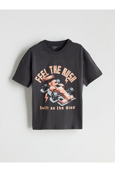 LC Waikiki Crew Neck Printed Boy's T-Shirt
