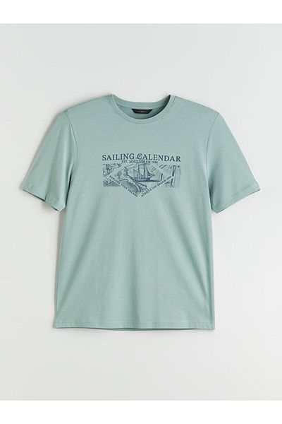 LC Waikiki Crew Neck Printed Combed Cotton Men's T-Shirt
