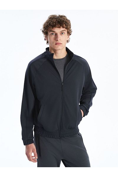 LC Waikiki High Collar Long Sleeve Men's Zipper Sweatshirt