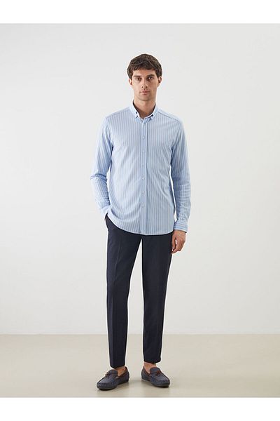 LC Waikiki Slim Fit Long Sleeve Striped Men's Shirt