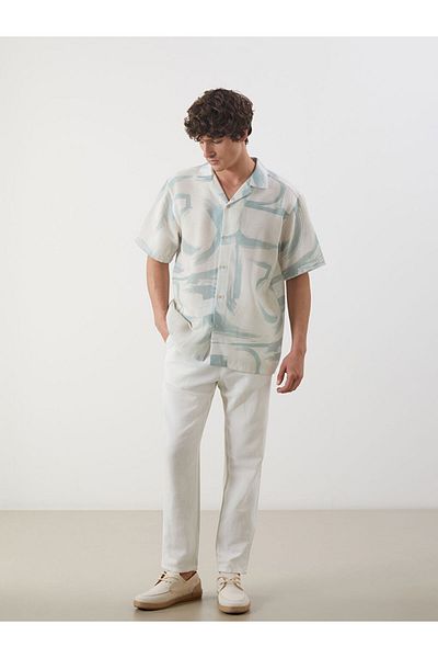 LC Waikiki Regular Fit Short Sleeve Patterned Men's Shirt