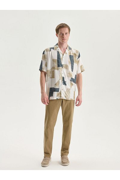 LC Waikiki Regular Fit Short Sleeve Patterned Men's Shirt