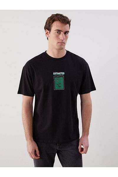 LC Waikiki New Season Crew Neck Short Sleeve Printed Combed Cotton Men's T-Shirt - S5J849Z8