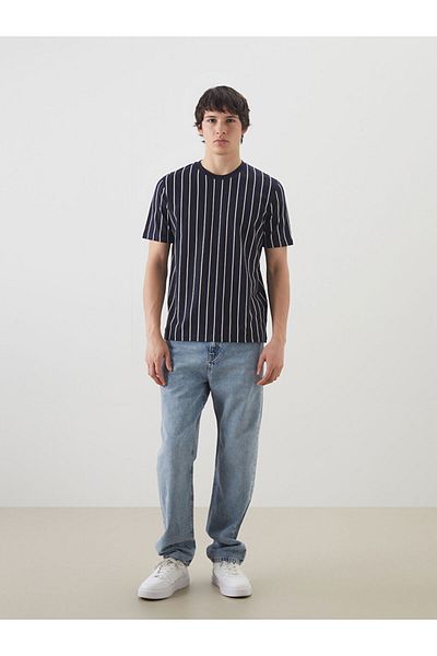 LC Waikiki Crew Neck Striped Men's T-Shirt
